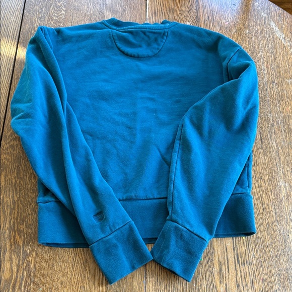 Topo Designs Pullover Sweatshirt Women’s Size S Blue Crop Fit Long Sleeve - Picture 5 of 6